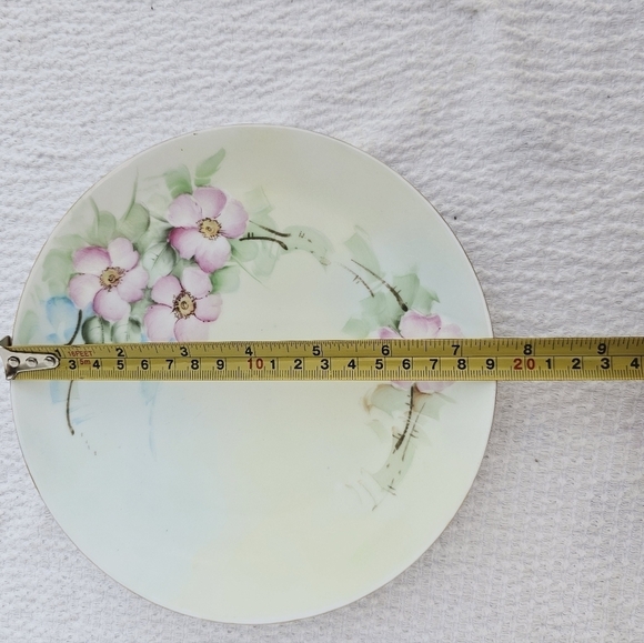 Thomas Bavaria Collectors Porcelain Plate Pink Flowers gold rim plate size 7.5" - Picture 5 of 10
